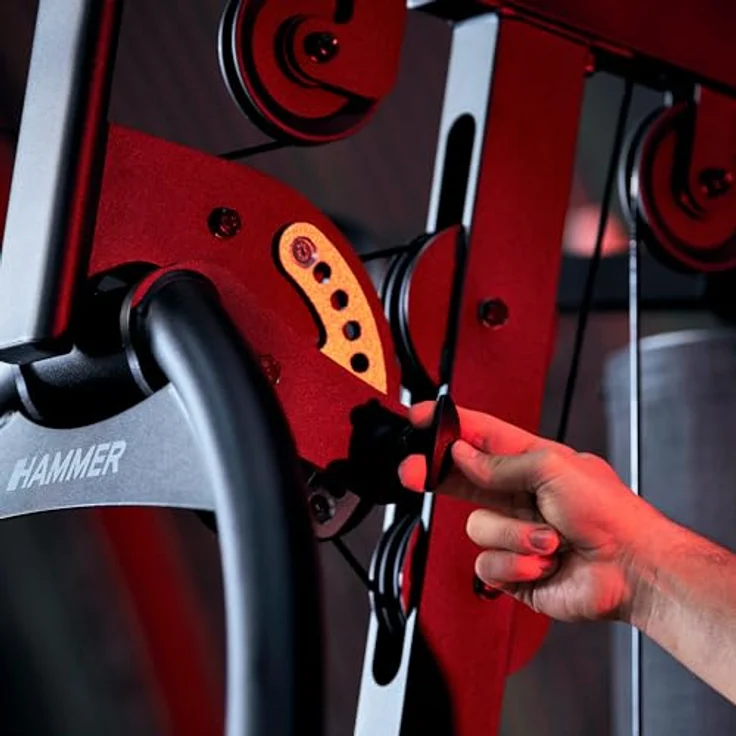 HAMMER Kraftstation Autark 6000 ´26, Studio-Trainingsturm mit 100 kg Gewichteblock, höhenverstellbarem Kabelzug und flexiblen Push & Pull-Modul – Bild 5