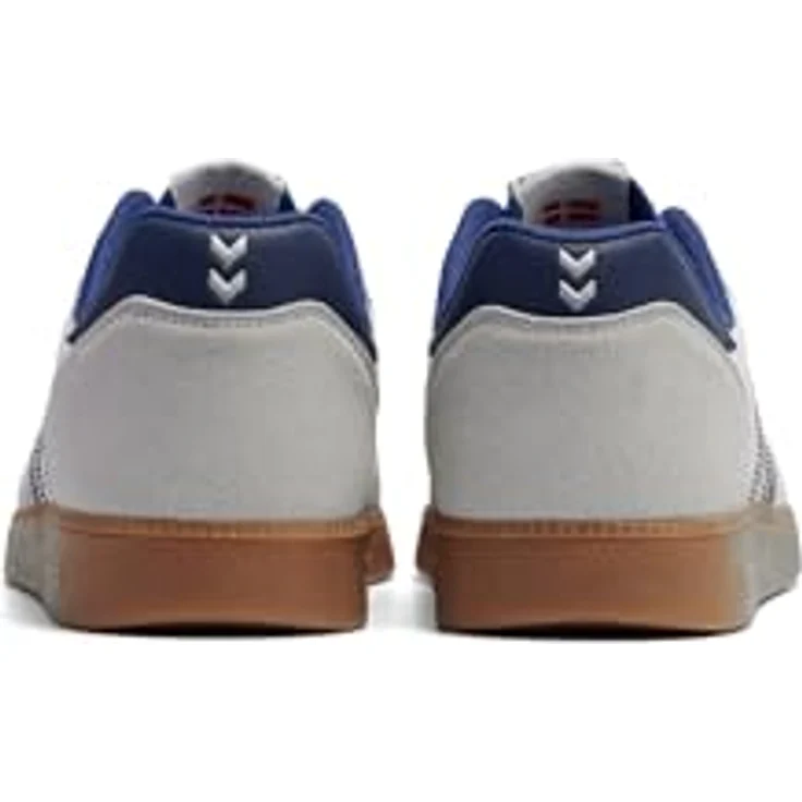 Hummel Perfekt NS Handball Sneaker, vegan, Polyurethan-Obermaterial, thermoplastische Gummisohle, weiß/blau, Schuhgröße 43 EU – Bild 5