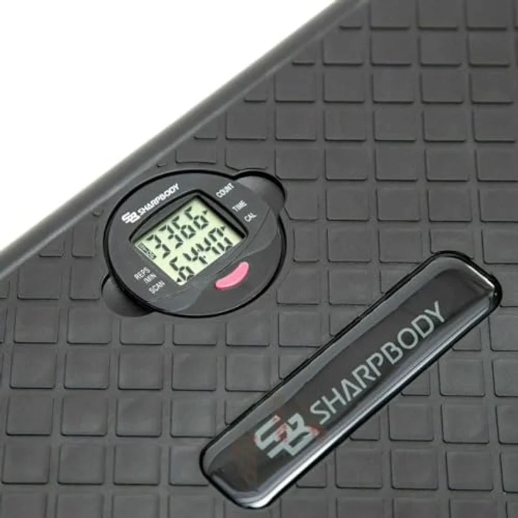 SHARPBODY Shapeboard, Balancebrett mit LC-Display, Balance Board, Ski-Trainer mit 2 Expanderbändern und Handgriffen inkl. Unterlegmatte, max. 120 kg – Bild 5