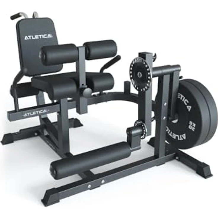 ATLETICA Kraftstation ATLETICA Fullbody Multitrainer Beinstrecker, Leg Curl, vielseitiges Trainingsgerät mit schneller Umbaufunktion, für Hantelscheiben mit 50 mm Durchmesser – Bild 5