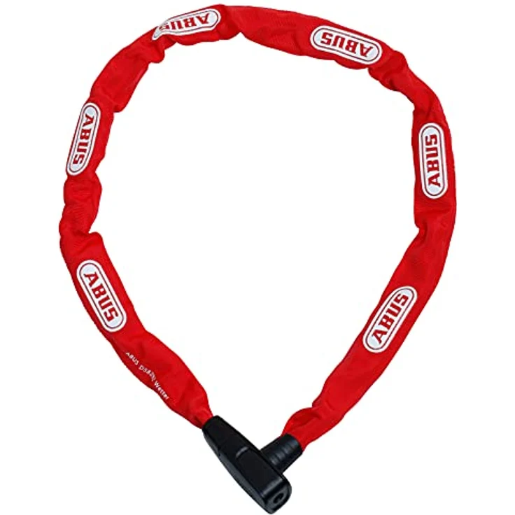 Abus CityChain 6800/110, Kettenschloss in Rot, 6 mm dick, 110 cm lang, Sicherheitsstufe 5, inkl. 2 Schlüssel – Bild 1