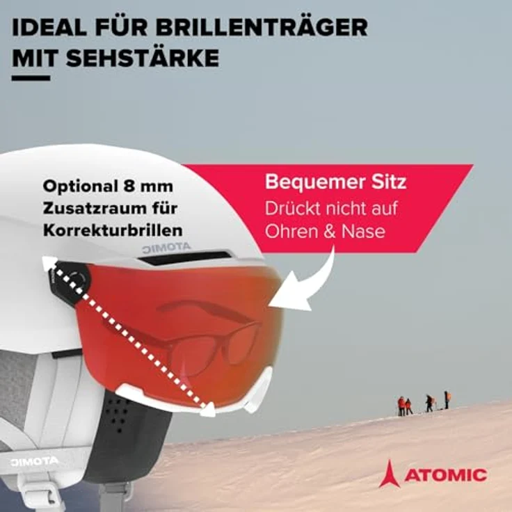 Atomic Savor Visor Photo, Skihelm (51 - 55 cm, S) mit Holo Core-Innenkonstruktion und Photochromic Lens Technologie – Bild 3