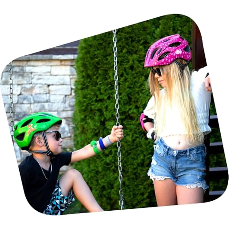 Crazy Safety Kinderfahrradhelm Cool Graffiti, Gelb, für 6-12 Jahre, EN1078 zertifiziert, mit LED-Licht und Belüftung – Bild 12