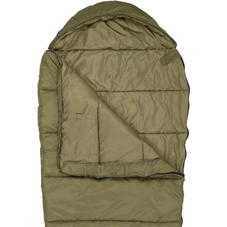 Highlander Trooper 250, Mumienschlafsack 3-Jahreszeiten mit 250g/m² Hohlfaser, warm und schnelltrocknend, inkl. Kompressionssack, für Outdoor und Camping – Bild 3