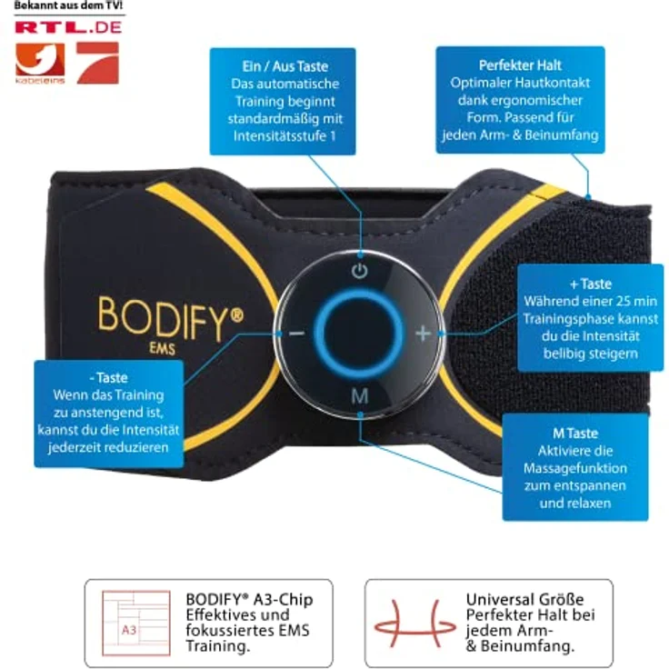 Bodify® 2in1 EMS Arm & Bein Trainer Pro - Gezielte Stimulation der Arm & Bein Muskulatur! - Muskelaufbau - Stimulationsgerät Arm Bein Muskeln – Muskeltrainer für Männer und Frauen DAS ORIGINAL – Bild 2