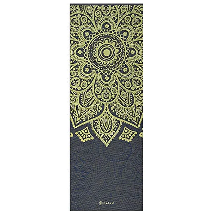 Gaiam Premium Yoga-Matte Sundial Layers, rutschfest und extra dick, 173 x 61 cm, PVC frei von Phthalaten mit gratis Workout-Download – Bild 3