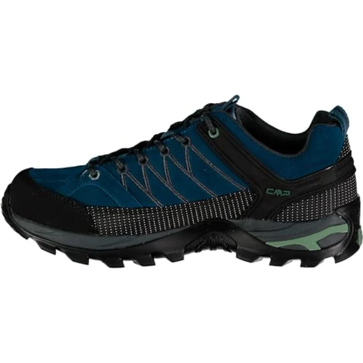 CMP Unisex Wanderschuh Rigel Low WP, Trekking Schuhe für Herren und Damen, Größe 41, Avio-Salvia, Leder/Textil, Ortholite Dämpfungstechnologie – Bild 3