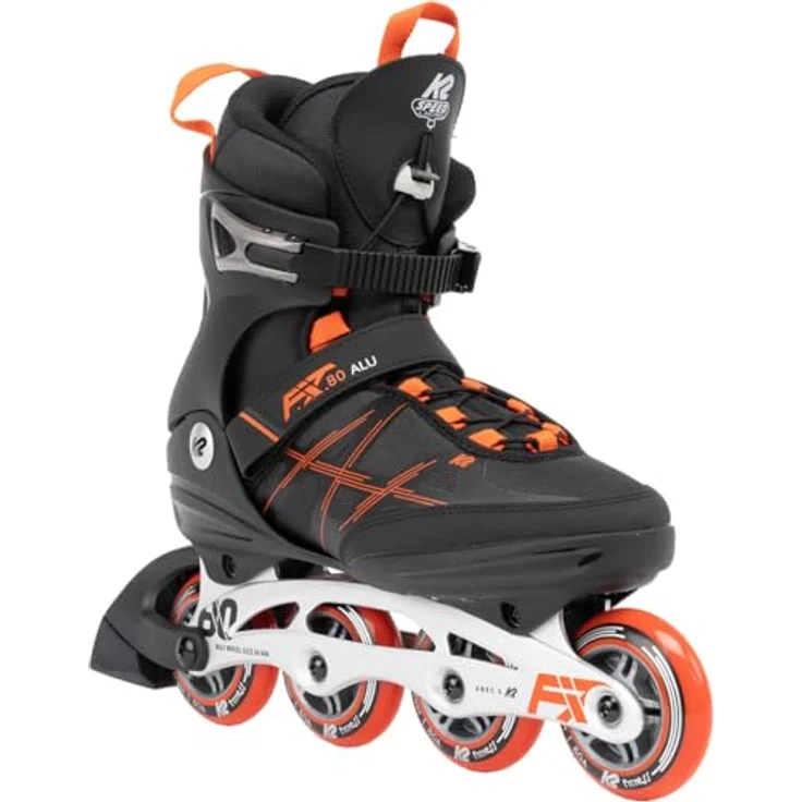 K2 F.I.T. 80 Alu, Inline Skates für Einsteiger, stabile Aluminium-Schiene, Schuhgröße 44 – Bild 4