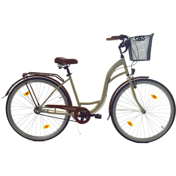 Ty-Trade 28 Zoll Mädchen Damen City Fahrrad Rad Bike 3 GANG NEXUS Reflex Beige - Stahlrahmen, Rücktrittbremse, abnehmbarer Korb