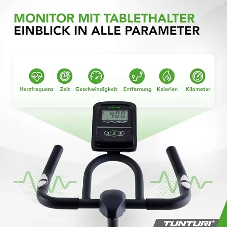 Tunturi Cardio Fit S20 Sprinter Bike - Indoor-Fahrradtrainer mit Bluetooth und manuellem Widerstand, schwarz - Preisvergleich – Bild 5