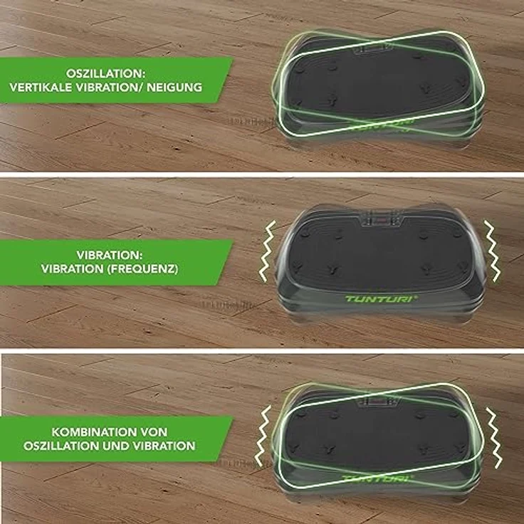 Tunturi Cardio Fit V20, Vibrationsplatte mit Oszillation, Vibration und Kombinationstraining – Bild 5