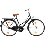 vidaXL Hollandrad 28 Zoll, Hollandfahrrad mit batteriebetriebenem Licht, Damenrad Damenfahrrad, 57cm Rahmen - Stadtrad in klassischem Design, breite Räder mit Rücktrittbremse, bequeme aufrechte Fahrposition - Preisvergleich