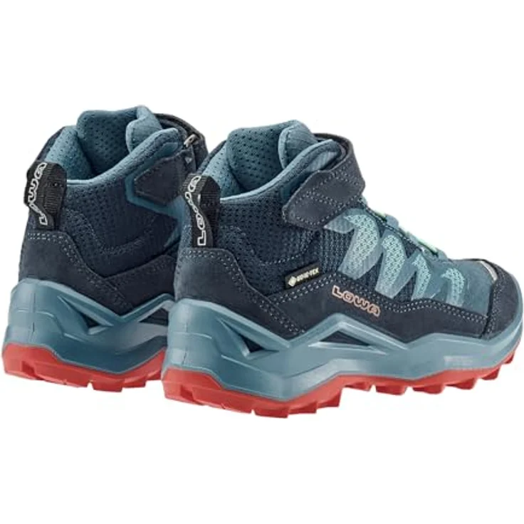 Lowa Maddox Pro Gtx Mid Vc Jr, Wanderschuhe für Kinder, Größe 30, Navy/Rauchblau, Veloursleder, mit Schnellverschluss und PU-Laufsohle – Bild 4