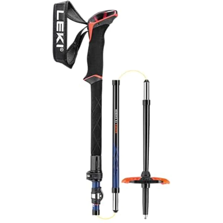 LEKI Sherpa FX Carbon Skistöcke, faltbar und verstellbar, 110-130 cm, Midnight Blue-darkblue-red, 272 g pro Paar – Bild 3
