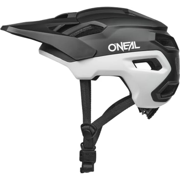O'Neal Trailfinder Evo Helm Solid V.26, Enduro- und Trailhelm mit Quin Ready Technologie, schwarz/weiß, Größe XS/S – Bild 2