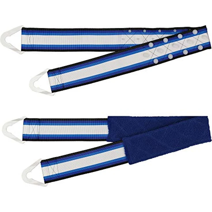 MASPO Bandmassagegerät MASPO Topfit 3000 PROFI Bandmassagegerät inkl. 3 Massagegurten, blau/weiß – Bild 4