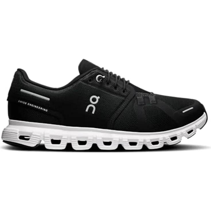 ON Running Cloud 6, Laufschuhe für Damen mit außergewöhnlicher Leichtigkeit und Dämpfung, Schwarz – Bild 3