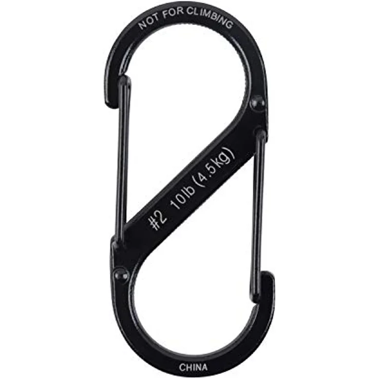 Nite Ize Karabiner S-Biner-Stahl GR 2 Doppelhaken, schwarz - Hohe Zugfestigkeit, unendlich viele Anwendungen – Bild 5