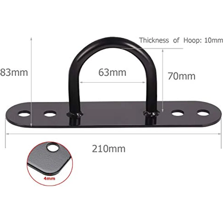 Luckynono Fitness-Tau-Halterung, Anker, Widerstandstrainer-, Wand- & Decken-Anker-Halterung, Aufhängegurt, Wandankerpunkt für Krafttraining-Systeme, Yoga, Schaukeln, Hängematten, Boxsack – Bild 2