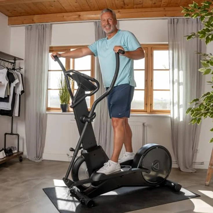 KETTLER Crosstrainer Optima 600, Ellipsentrainer mit 21kg Schwungmasse, 16 Widerstandsstufen, 19 Trainingsprogrammen, LCD-Display, Herzfrequenzmessung, max. Benutzergewicht 136 kg – Bild 3