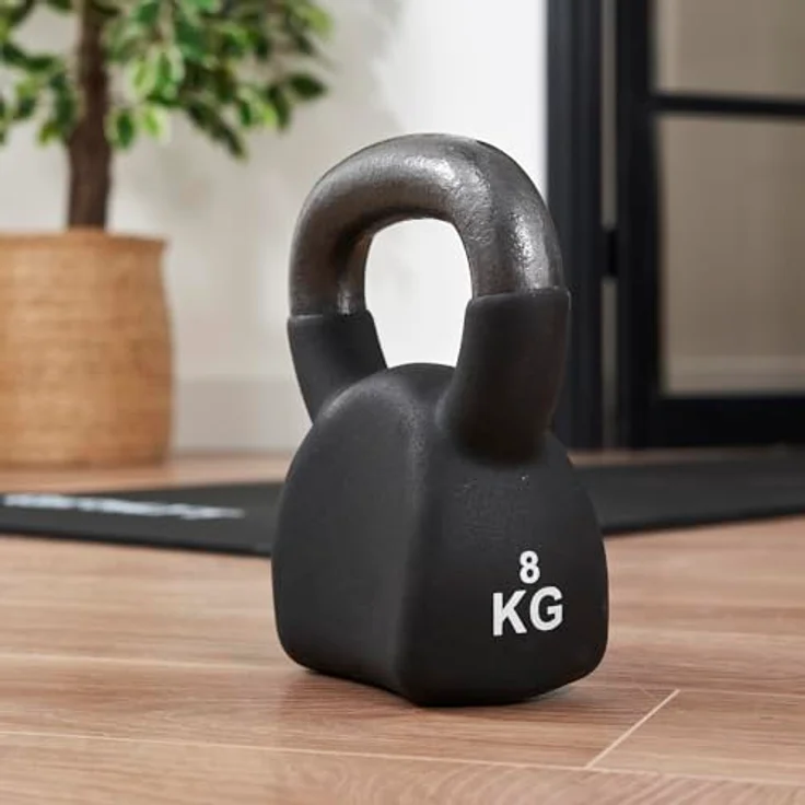 Athlyt - Cast Kettlebell/Kugelhantel aus Gusseisen, 4 kg – Bild 2