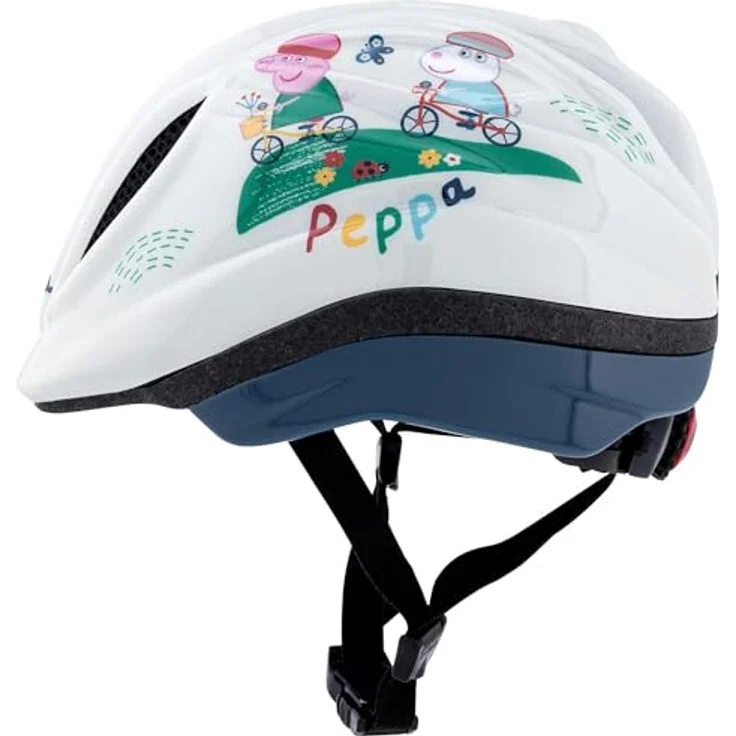 Bike Fashion Kinderhelm Peppa Pig, Fahrradhelm mit Quicksafe System, 5 Ventilationsöffnungen und Kinnpolster – Bild 2