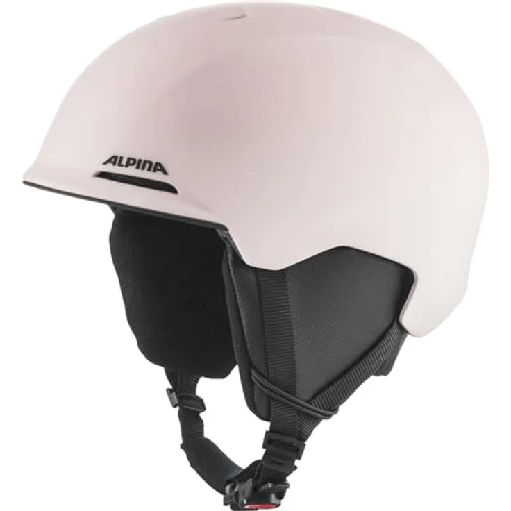 Alpina BRIX JR Unisex Skihelm, Light-Rose matt, 48-52, mit herausnehmbarem Innenfutter und integriertem Nackenwärmer – Bild 1