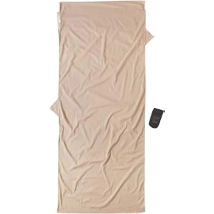 Cocoon Insect Shield TravelSheet, Schlafsack 210 cm aus ägyptischer Baumwolle, mit Insektenschutz und Kissenfach, rechteckig