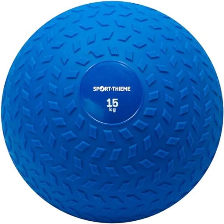 Sport-Thieme Slam-Ball 3-20 kg, Gewichtsball mit Stahl-Sand Füllung und strukturierter Gummi-Oberfläche, in 6 Varianten erhältlich (Rot, Blau, Schwarz), Ø 23-28 cm – Bild 2
