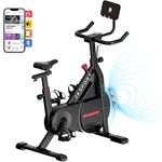 JASPORT C3 Ergometer Heimtrainer Fahrrad, Leises Indoor Fitnessbike mit Magnetischem Widerstand, LCD Display, Kardio Training, Belastbar bis 120 kg, App mit Video-on-Demand-Trainingskursen