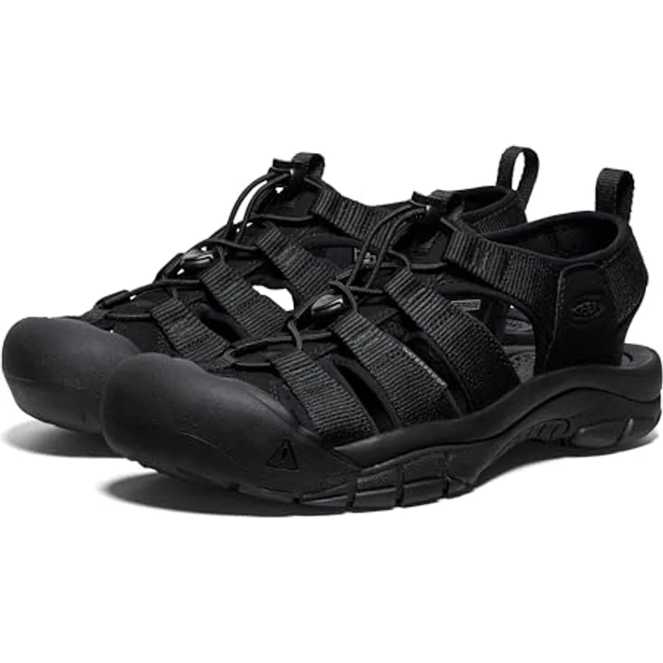 KEEN Newport H2 Herren Wandersandalen, Gummi-Laufsohle mit multidirektionalem Stollenmuster, Black/Steel Grey, Größe 40.5 – Bild 2