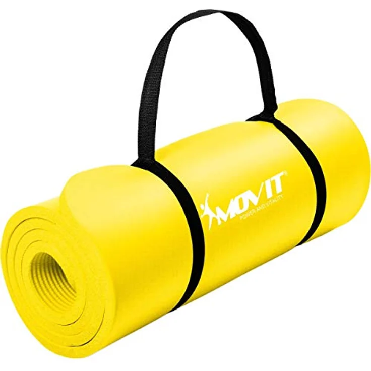 MOVIT® Gymnastikmatte, rutschfest und hautfreundlich, 10/15 mm, 3 Größen & 12 Farben, inkl. Tragegurt – Bild 1