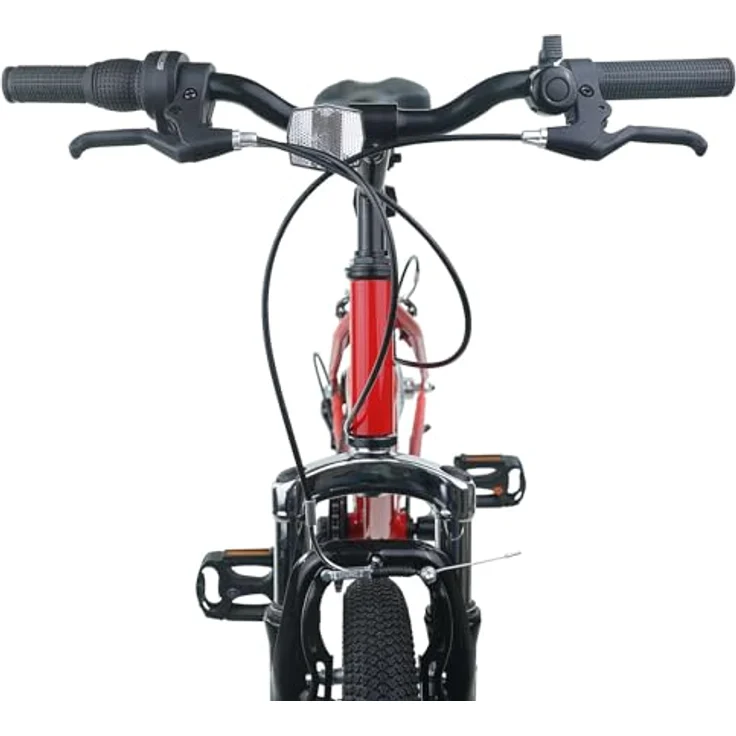 vidaXL Kinderfahrrad 24 Zoll, 6-Gang für 8-12 Jahre, rot, 158 x 53 x 100 cm – Bild 6