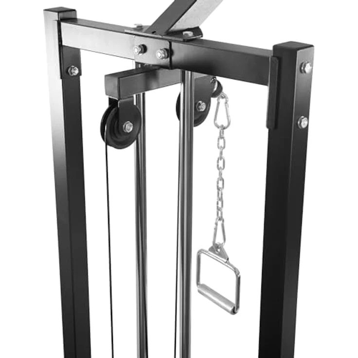 Dione Cable Crossover 2X 75KG - Kraftstation mit integrierter Klimmzugstange - Fitness Training Center - Homegym, Schwarz – Bild 5