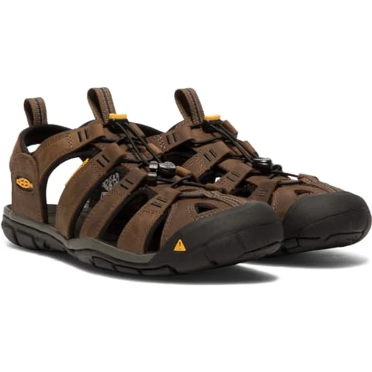 Keen Clearwater CNX Leather, Herren Echtleder Sandale mit Schnellzugschnürsystem, dark earth/black, Größe 44 EU – Bild 6