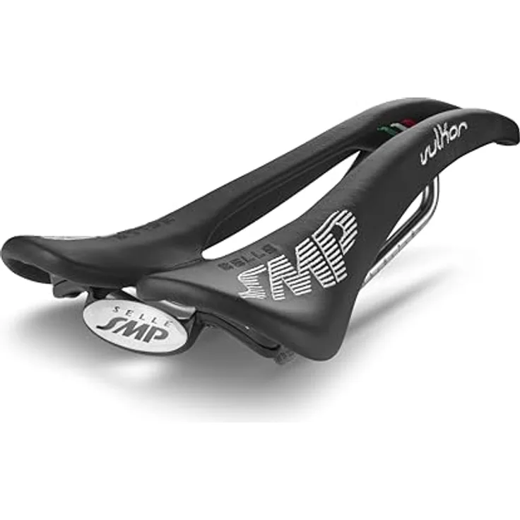 SMP Vulkor Fahrradsattel, Unisex für Erwachsene, Schwarz, optimale Performance und hochwertiges Material