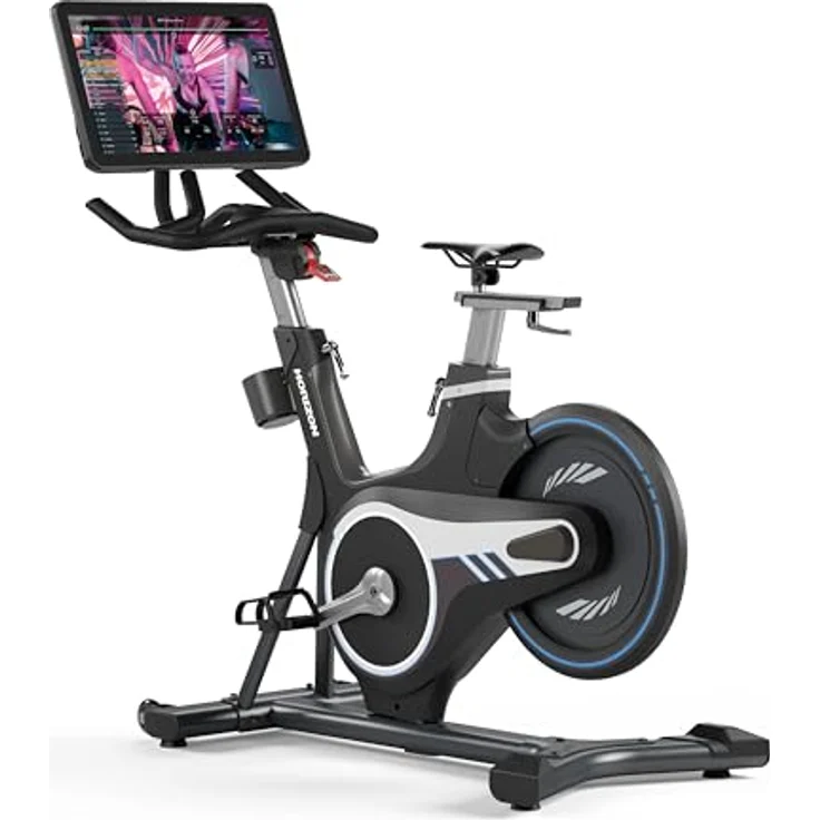Horizon Fitness Cycle interaktives Fitnessbike mit 22" Touch Konsole, On-Demand-Workouts und Family-Account, schwarz – Bild 1
