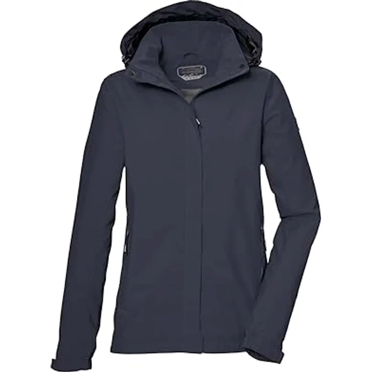 Killtec Funktionsjacke Damen, wasserdicht mit 10.000 mm Wassersäule, atmungsaktiv, dunkelblau, Größe 46