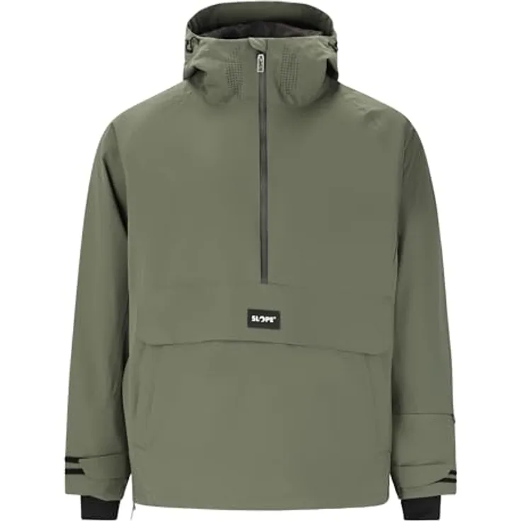 Slope Ruki M Ski Anorak, wasserdichte Skijacke mit 15.000 mm Wassersäule, grün, Größe M