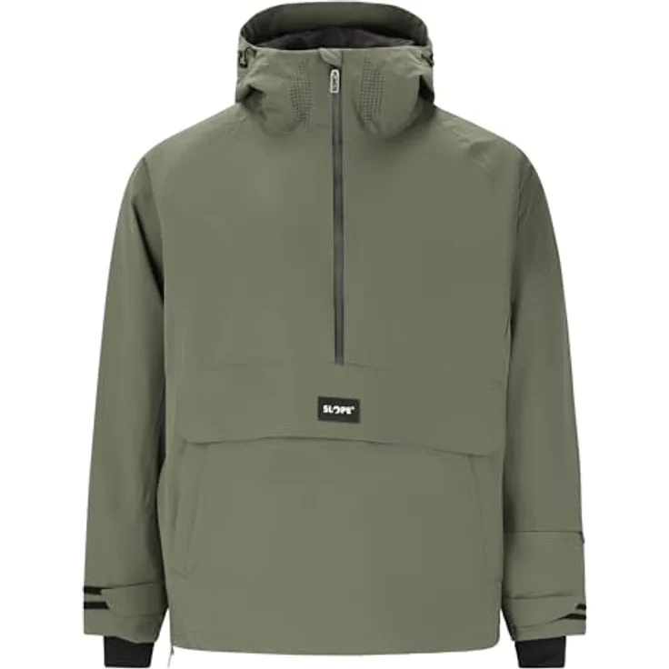 Slope Ruki M Ski Anorak, wasserdichte Skijacke mit 15.000 mm Wassersäule, grün, Größe M – Bild 1