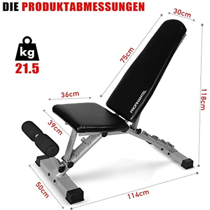 Profihantel Transformer 3in1 Hantelbank – Intelligentes Umbausystem, vollwertiges Curpult für Bizepstraining und Rückentrainer für Hyperextensions, Beinhalterung für Bauchtraining, inkl. Trainingsposter, Trainingsplan und Ratgeber – Bild 3
