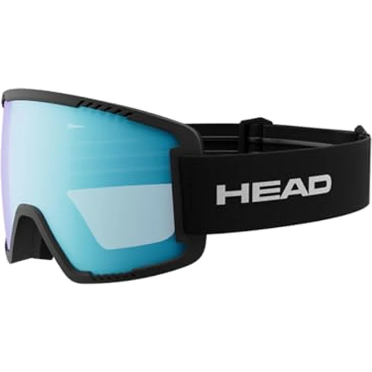 HEAD CONTEX Photo Skibrille, verspiegelte Doppelscheibe mit UV-Schutz und photokromatischer Technologie, blau – Bild 1
