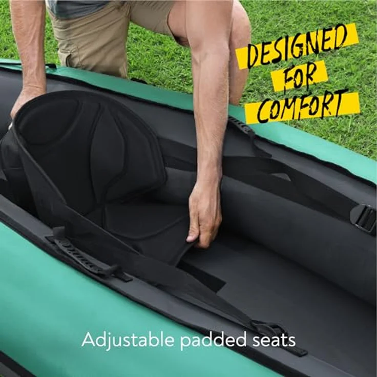 Bestway Hydro-Force Kajak-Set Ventura Elite X1, 280 x 86 cm, aufblasbar für 1 Person, mit Aluminium-Paddel und Tragetasche, max. Belastbarkeit 130 kg – Bild 4