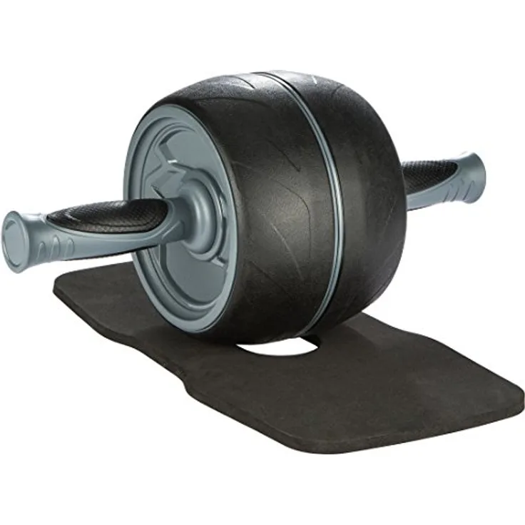 Ultrasport Premium Bauchtrainer AB, Bauchmuskeltrainer für Zuhause, zum Trainieren von Bauchmuskeln, Rücken & Schultern, Oberkörper-Roller mit gummierten Handgriffen, praktisches Sportgerät, schwarz
