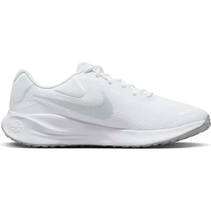 Nike Revolution 7, Neutrale Laufschuhe mit dämpfender Schaumstoff-Mittelsohle, Gummi-Außensohle, Weiß, EU 42 1/2 – Bild 4