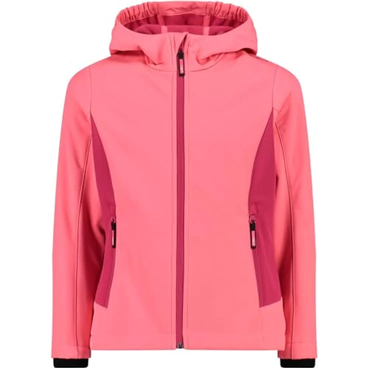 CMP KID G Jacket FIX Hood, Softshelljacke in gloss-fuxia mit fixer Kapuze, wind- und wasserdicht, 7000 mm Wassersäule, 3000 g/m²/24h Atmungsaktivität – Bild 1