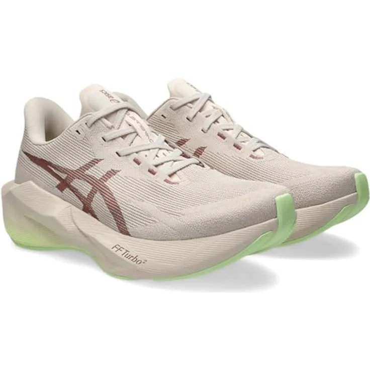 Asics Novablast 6, Leichte Wettkampf-Laufschuhe mit FlyteFoam™ Blast Max-Dämpfung, Rose Dust/Illuminate Yellow, Größe 42 – Bild 4