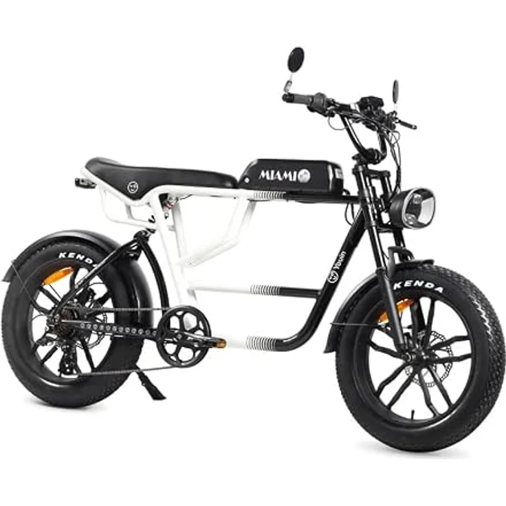 PixelPilot E-Bike Mountainbike Miami, 20 Zoll Fatbike mit 250 W Heckmotor, 720 Wh Akku, bis 100 km Reichweite, Shimano 7-Gang, Vollfederung – Bild 2