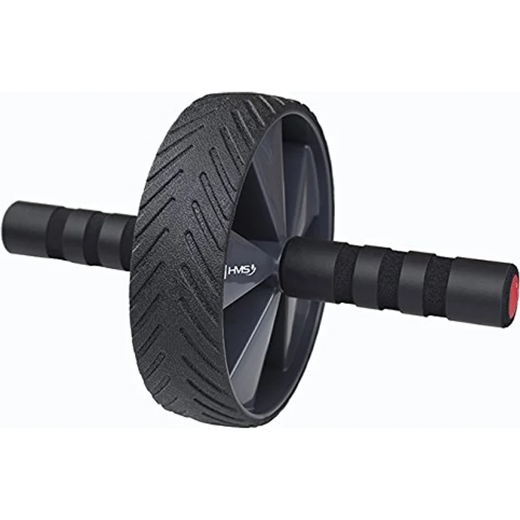 HMS Bauchtrainer Fitnessrolle Einzelrad Bauchroller, Schwarz, für Heimtraining und Krafttraining – Bild 2