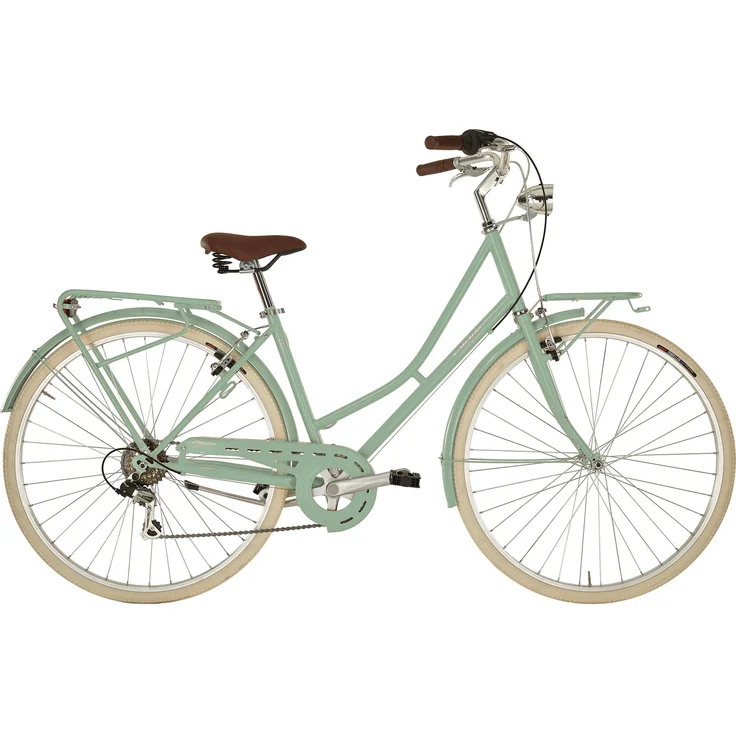 ANITAbyAlpina Retrofahrrad VIAGGIO, 28 Zoll Cityrad mit 6-Gang Kettenschaltung und LED-Beleuchtung, mint